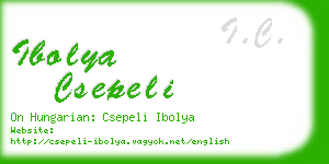 ibolya csepeli business card